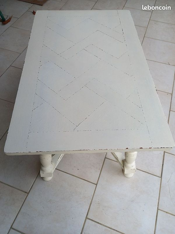 Table basse bois massif vintage (image 2)