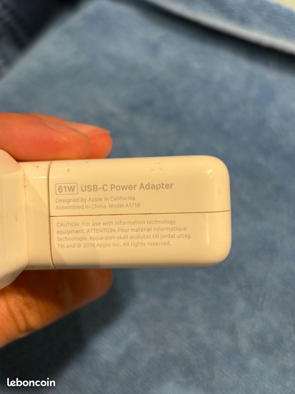 Chargeur macbook pro 61 w usb c (image 2)