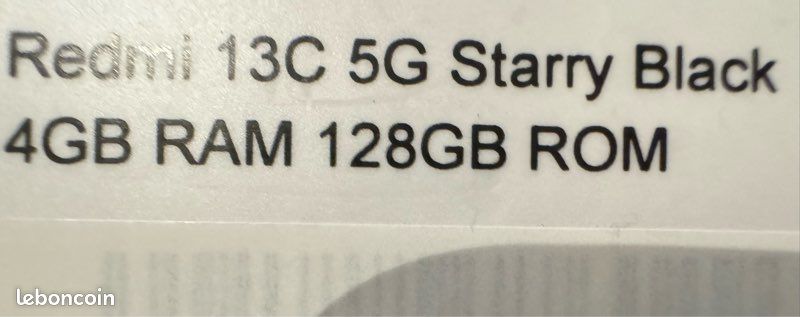 Téléphone Redmi 13C 128GB neuf avec coque (image 2)
