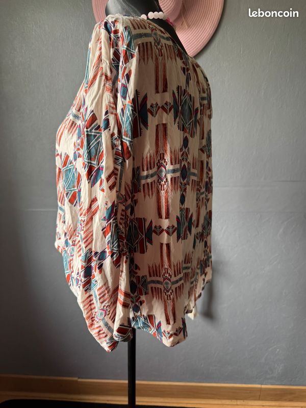 Haut ample bohème ethnique Stradivarius taille M (image 3)