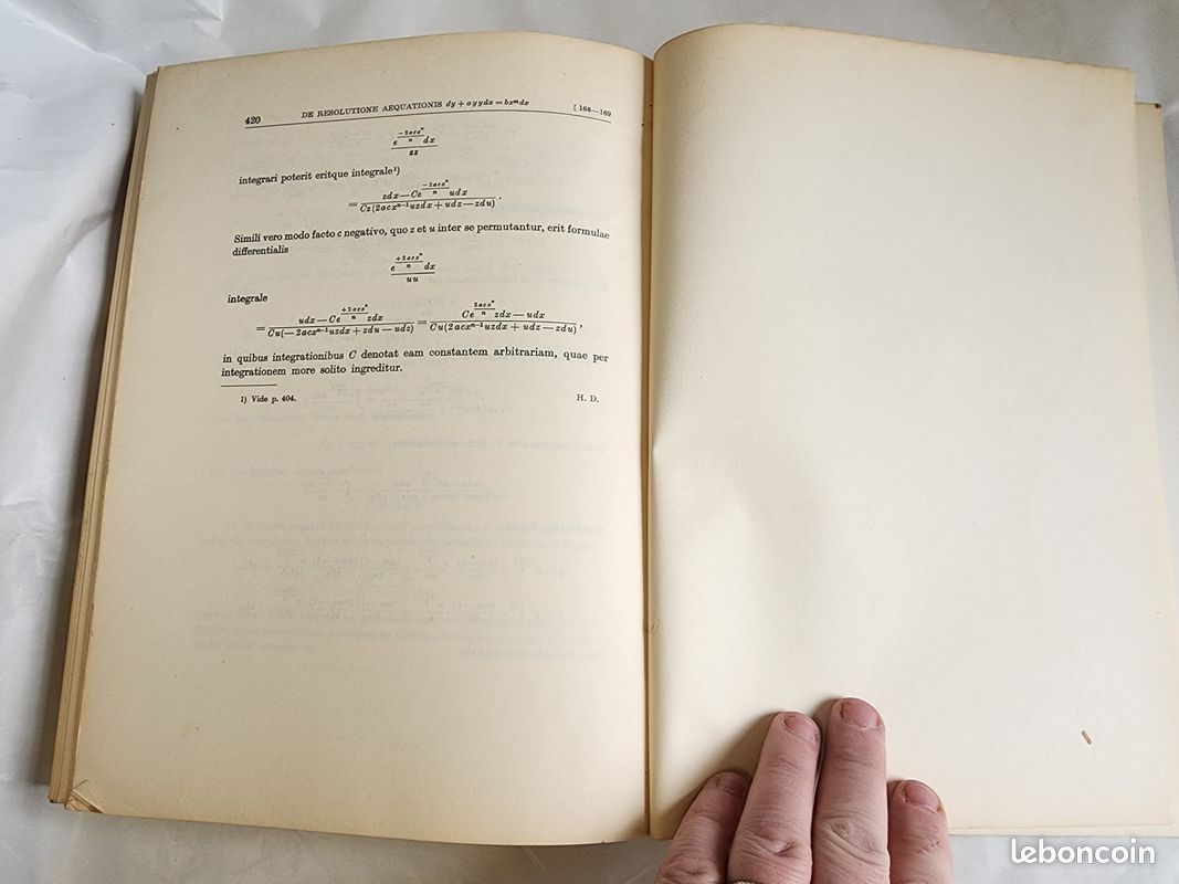 Livre Commentationes Analyticae - Leonhard Euler - Volumen Prius - 1936 (image 18)