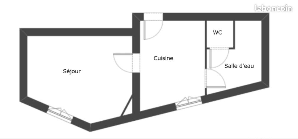 Appartement 2 pièces 22 m² · à Clermont-Ferrand · 22 m² · 370 €
