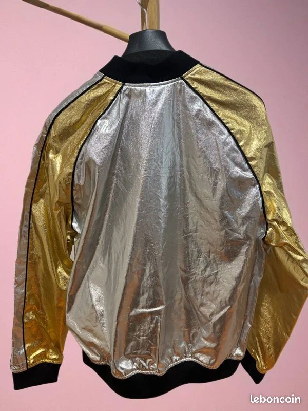 The Kooples Bomber Bicolore Argent & Or - Taille XL - Neuf (image 2)