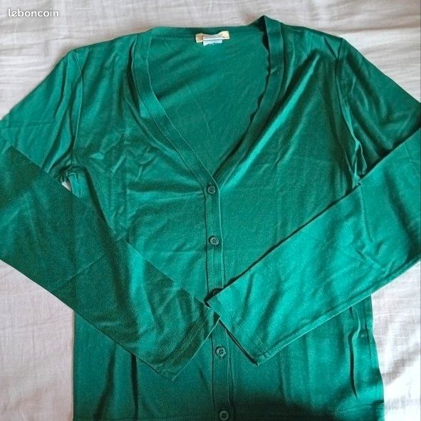 Gilet fin vert Soft Grey – taille S (image 4)