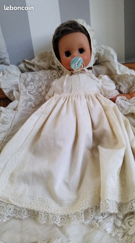 Ancienne Poupée Raynal (?) – 70 Cm – Carton Bouilli – Yeux Dormeurs – 1930