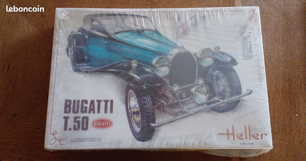 Heller Maquette Bugatti T.50 – 1/24, 158 Pièces, Peintures Et Colle Incluses, Dès 14 Ans