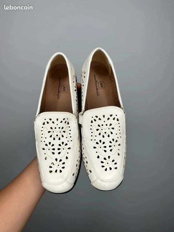 Tamaris 22107 White | ballerine confort blanc printemps été - TROIS PAR 3