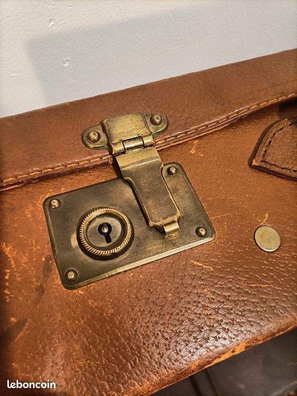 Valise vintage en cuir (image 5)