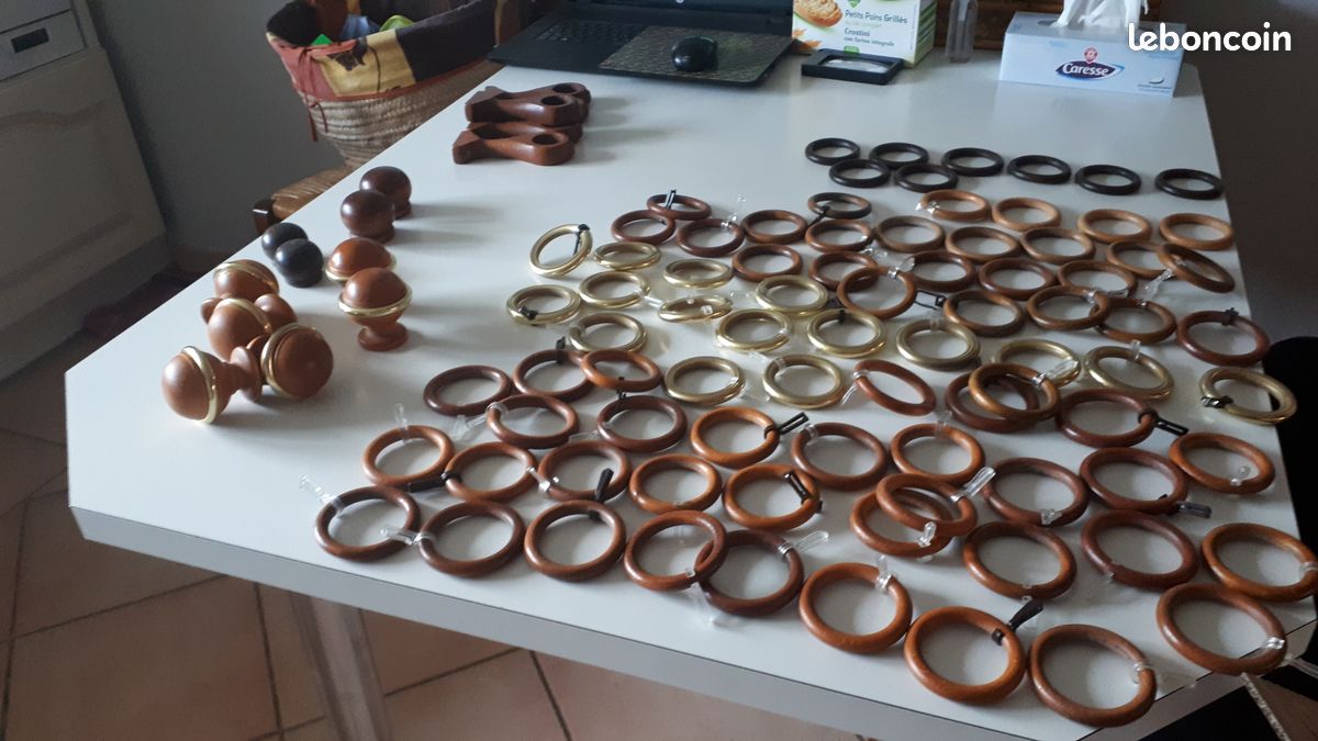 Anneaux pour tringle en bois (image 2)
