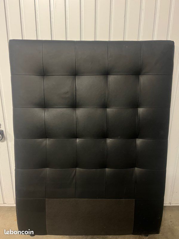 Tête de lit capitonnée noire 90cm X 120cm (image 1)