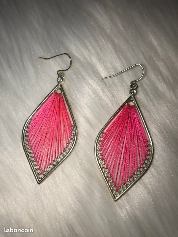 Boucles d’Oreilles Rose (image 1)