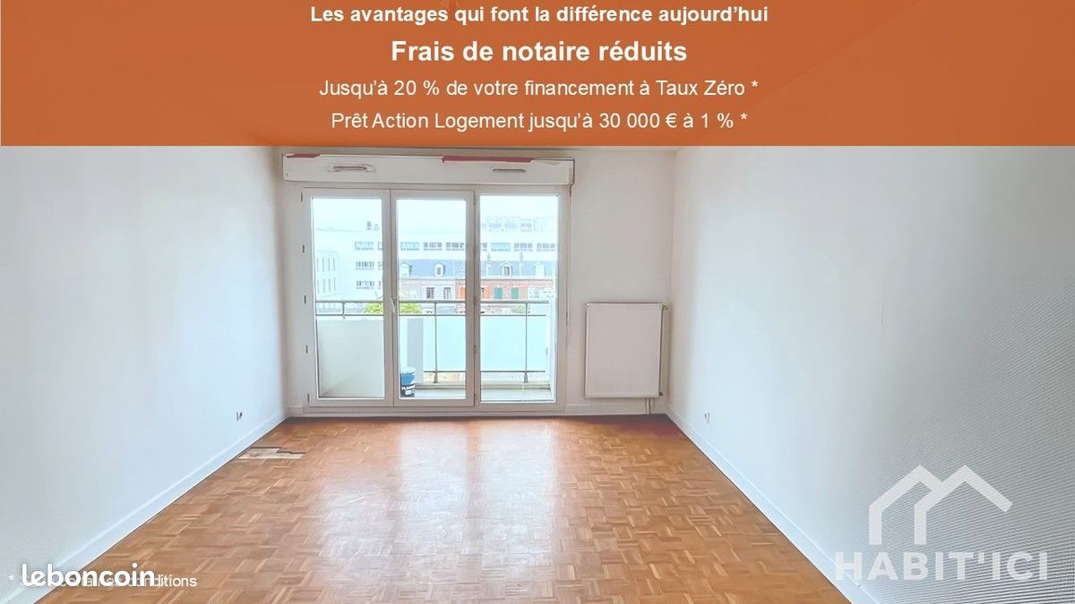 Appartement 2 pièces 48 m² · à Rouen · 48 m² · 91 630 €