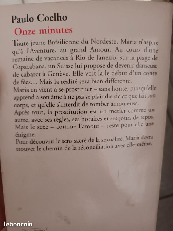 Livre onze minutes de Paulo Coehlo (image 2)