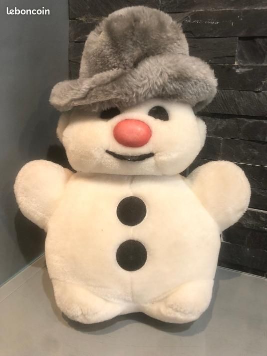 Peluche vintage collection Bouli bonhomme de neige 28 cm (image 1)