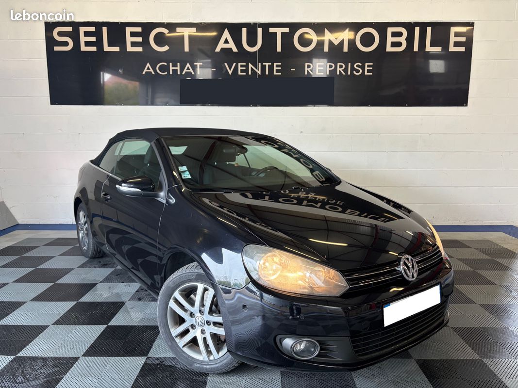 VOLKSWAGEN GOLF VI CABRIOLET PACK CONFORT 2.0 TDI 140 DSG6 / GPS / Park assists / Dynaudio / Caméra de recul / Bluetooth / Feux automatiques (image 1)