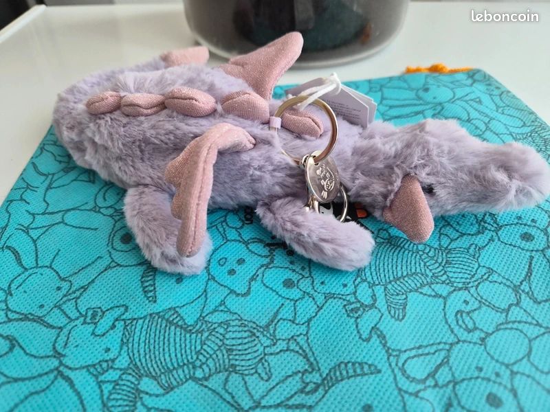Porte-clés Jellycat Dragon lavande (image 2)