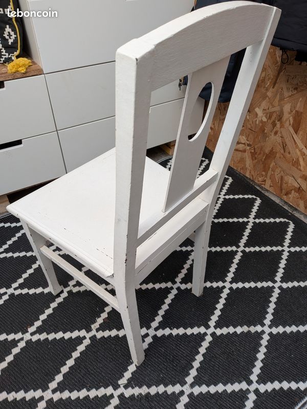 Chaise bois blanc (image 2)
