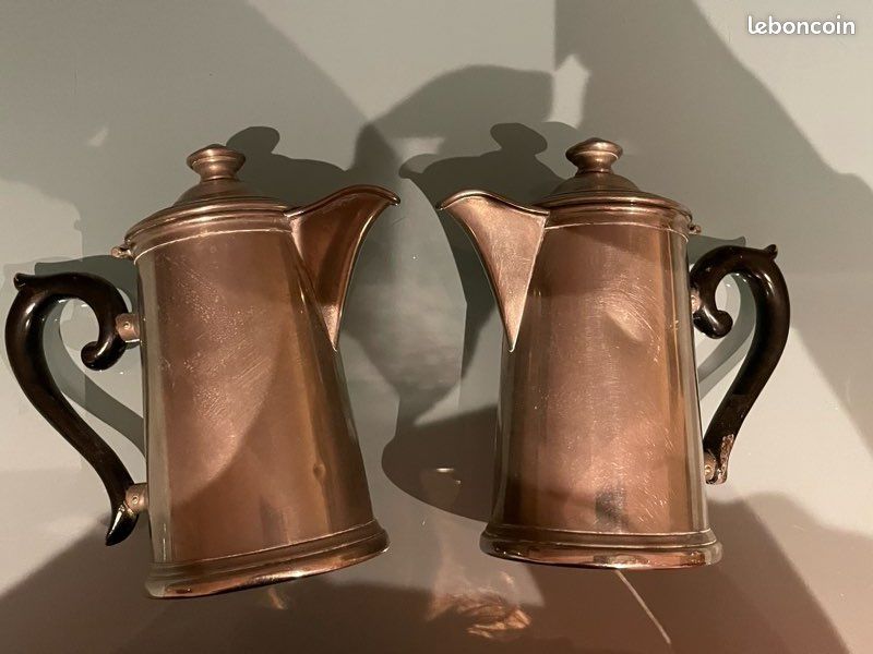 2 verseuses en étain pur début XXe siècle (image 1)