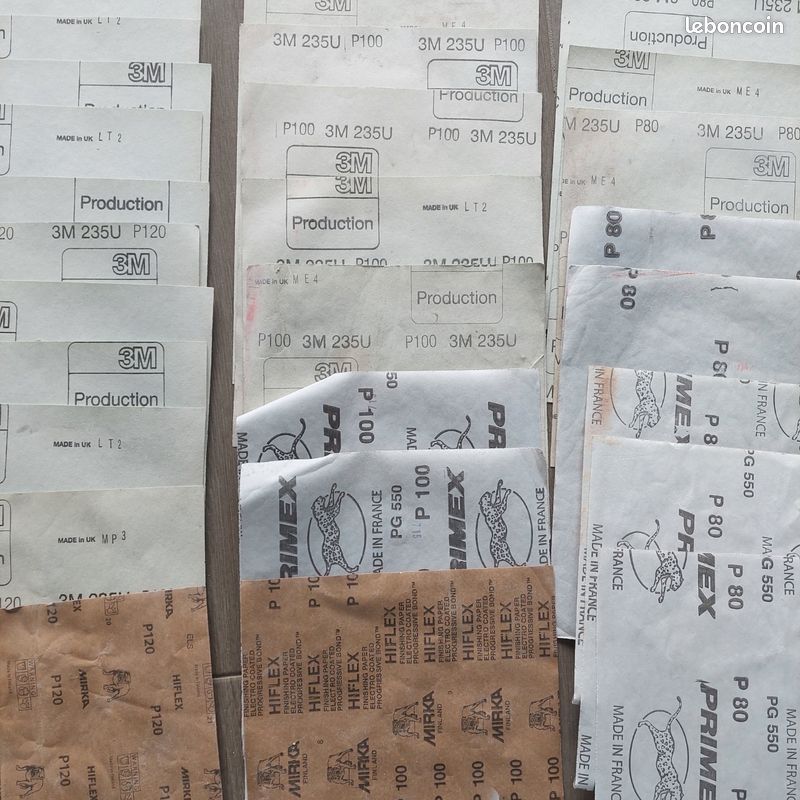 Lot 27 Feuilles Abrasives Neufs (3M, Mirka, Primex) + Stock Bonus (image 3)
