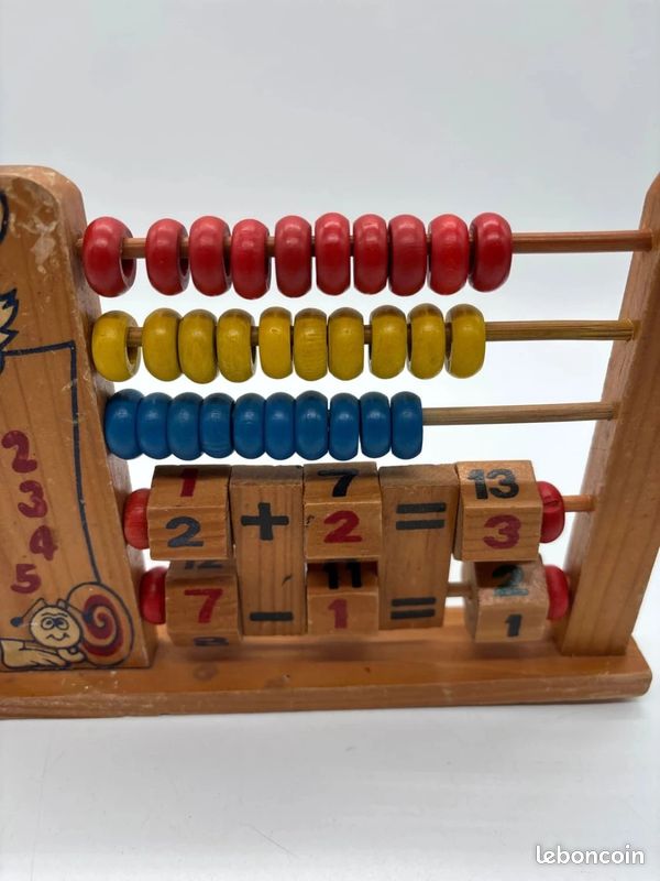 Colcolo Boulier En Bois 10 Rangées – Jouet Mathématique Montessori Pour Enfants Dès 3 Ans