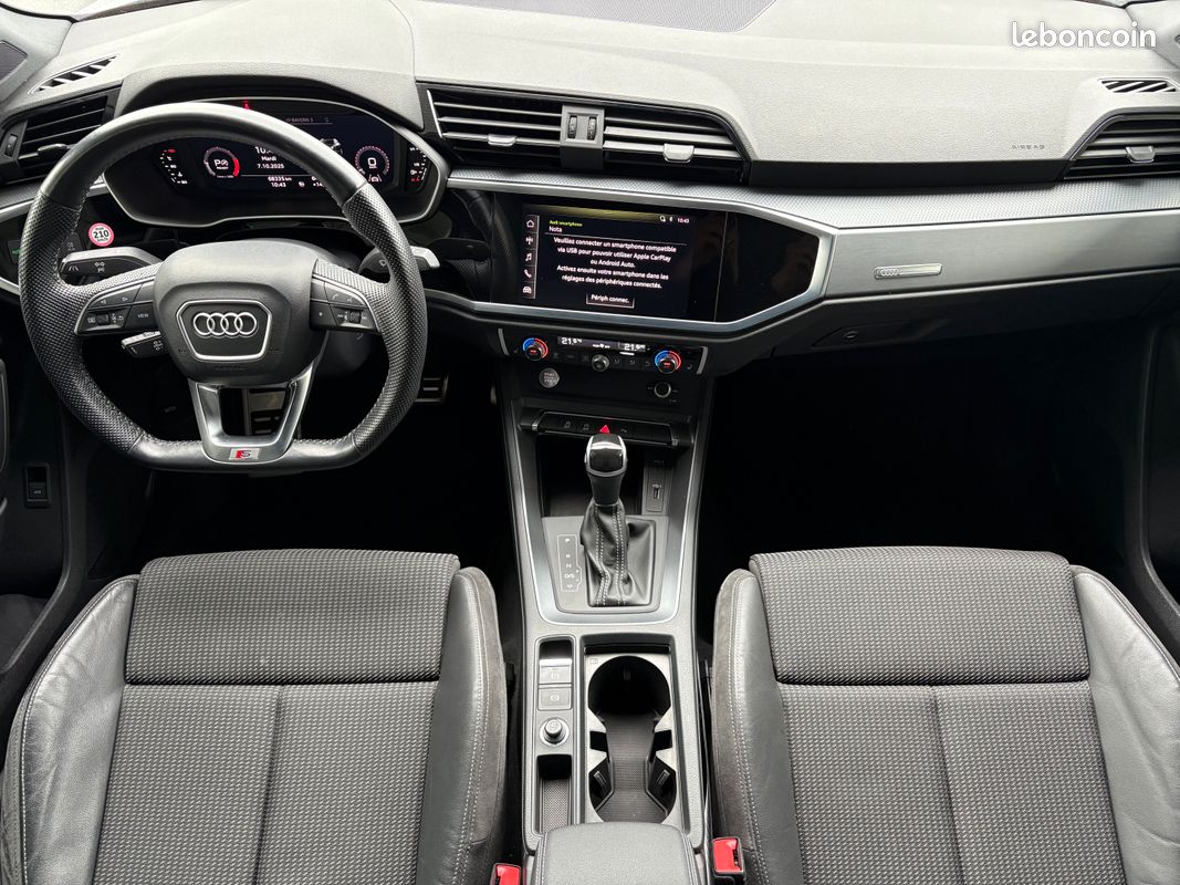 Audi Q3 TDI 150 CH S Line S tronic Garantie 6 ans Suivi Audi Apple Carplay Attelage Hayon Electrique Pack Black Sièges Chauffants LED Volant Méplat Keyless 18P 479/mois (image 4)