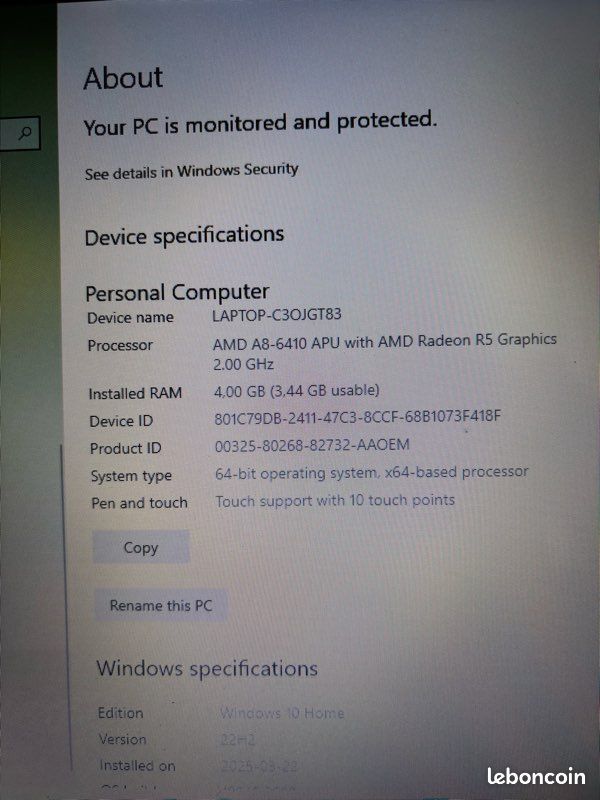 PC Toshiba Satellite (écran cassé) réparable ou récupérer pièces détachées (image 6)