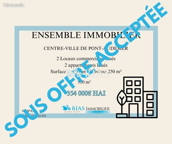Immeuble 550 m² Pont-Audemer