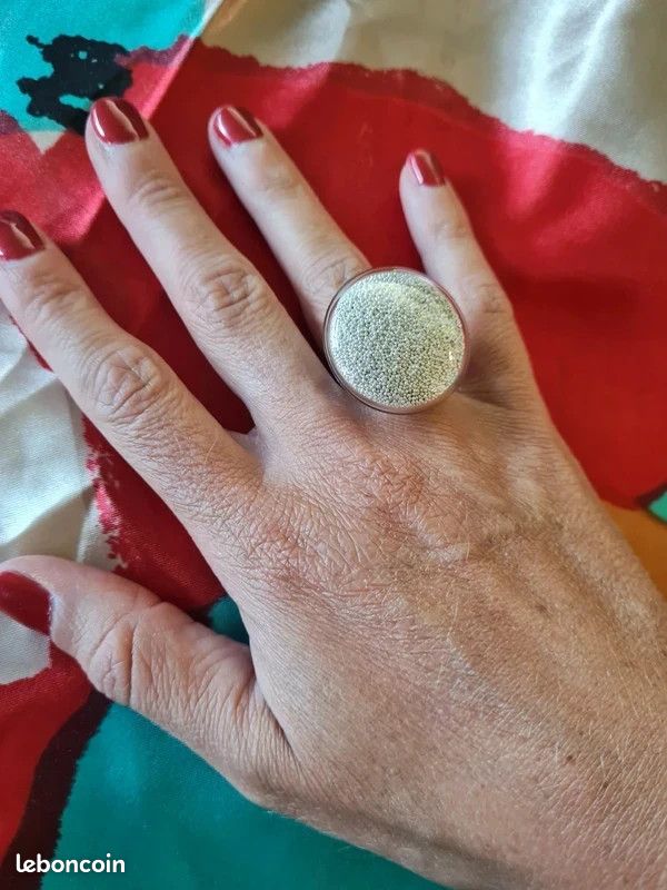 Bague en verre soufflé Galet Medium Billes Pylones Montres