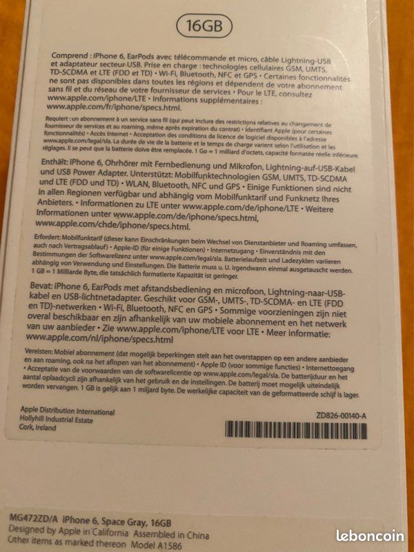 IPhone 6 Space grey 16Go écran cassé + boite (image 3)