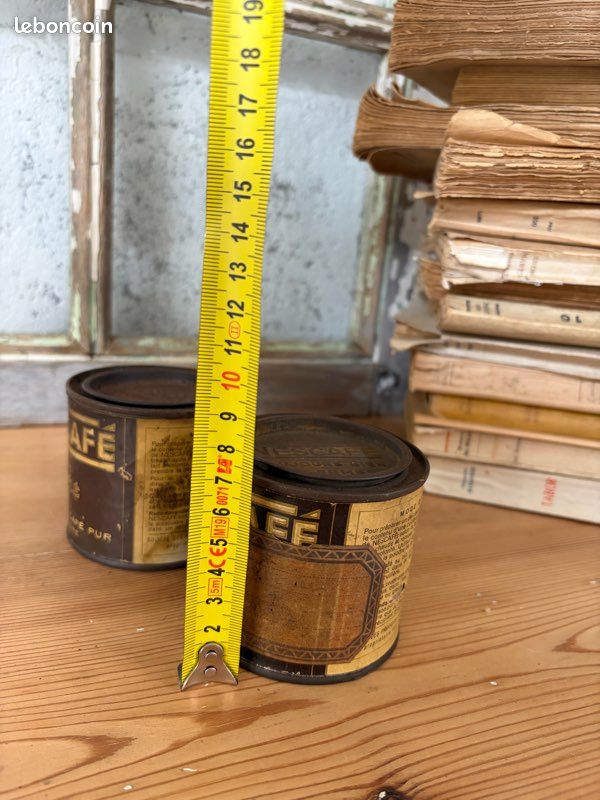 Lot de 2 anciennes boîtes de café Nescafé en métal Nestlé vintage / rétro (image 11)