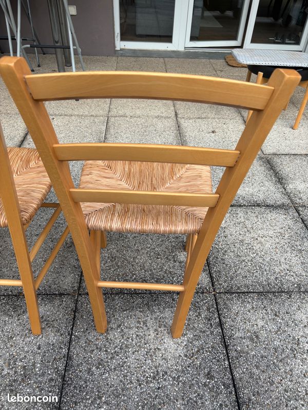 Vend lot de 4 chaises en paille (image 9)