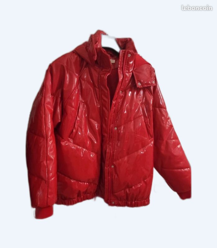Doudoune vinyle rouge Vêtements