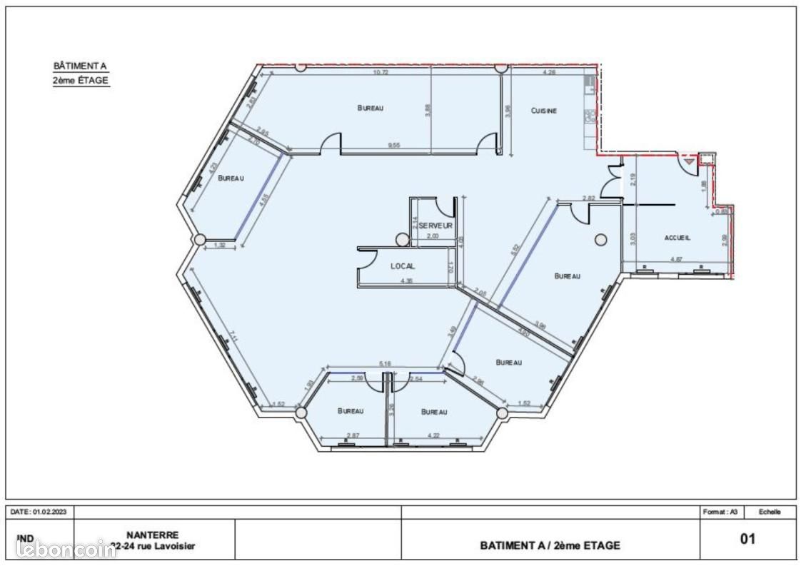 Local bureaux 789 m² (image 12)