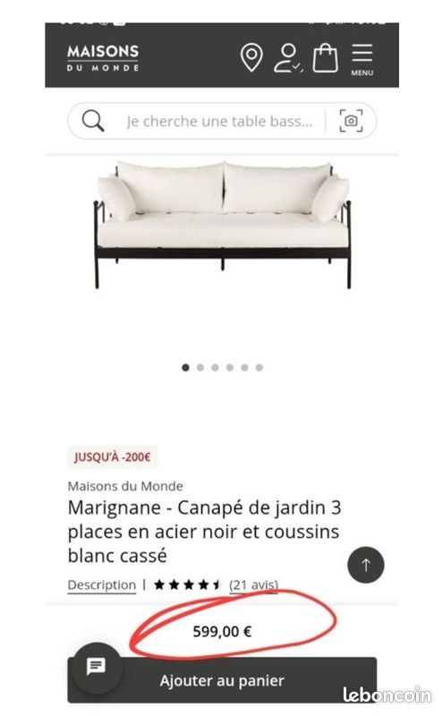 Ensemble canapé + fauteuil (image 6)