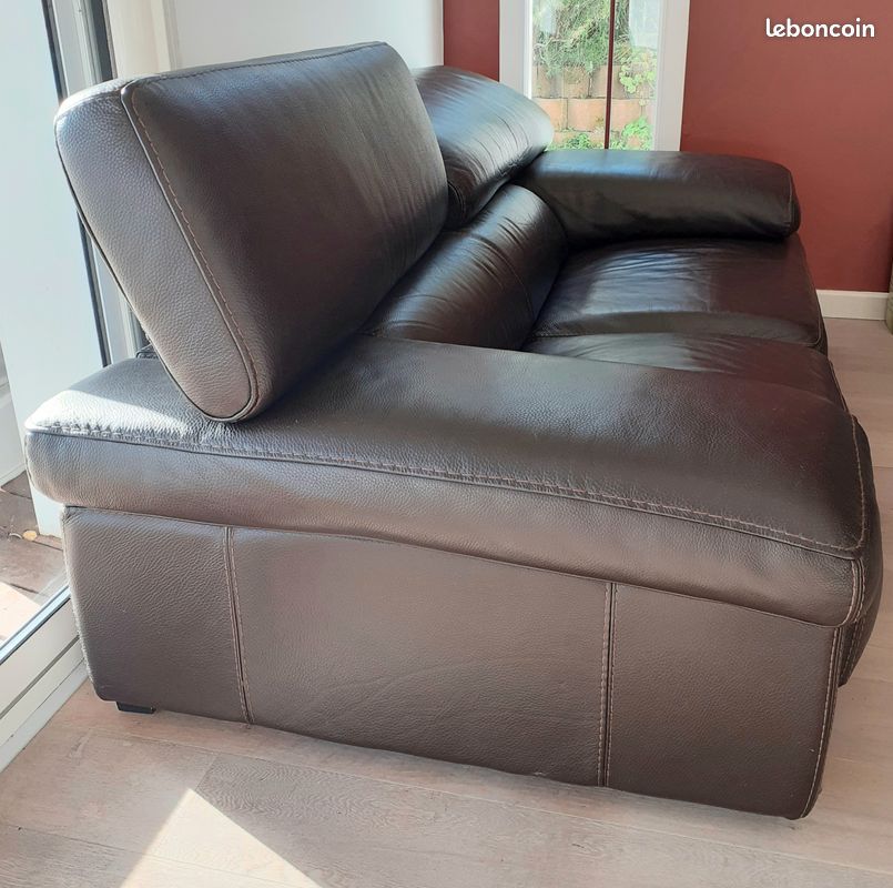 Canapé cuir 3 places Roche Bobois (image 2)