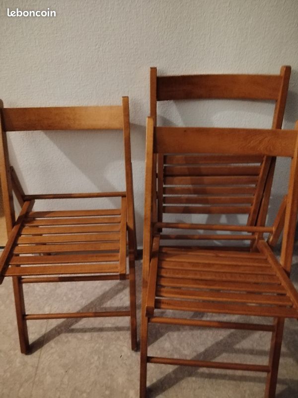 Chaises pliantes en bois (image 2)