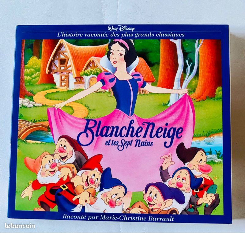 Walt Disney Blanche neige et les sept nains rare CD livre collection 1997 en excellent état (image 1)