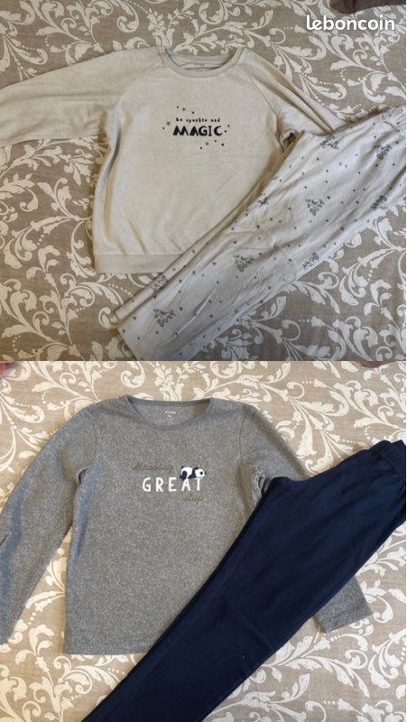 Lot 2 pyjamas fille 8 ans Kiabi (image 1)