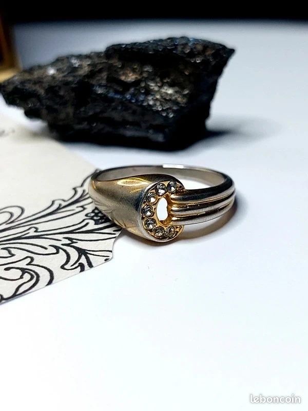 Bague Fantaisie Vintage Taille 55 - Argenté Rétro Pour Collection