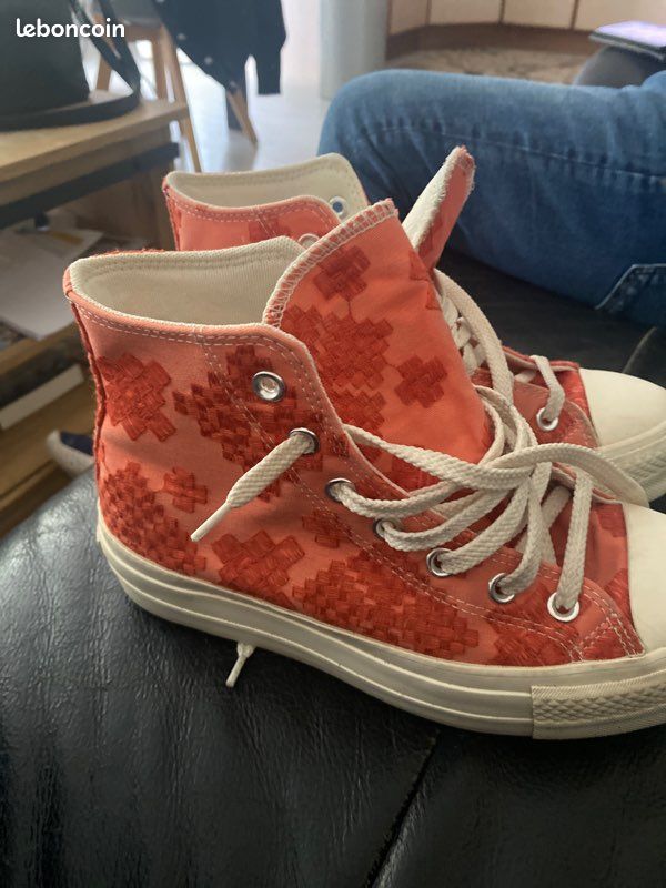 Converse All star orange imprimées pointure 38 (image 1)