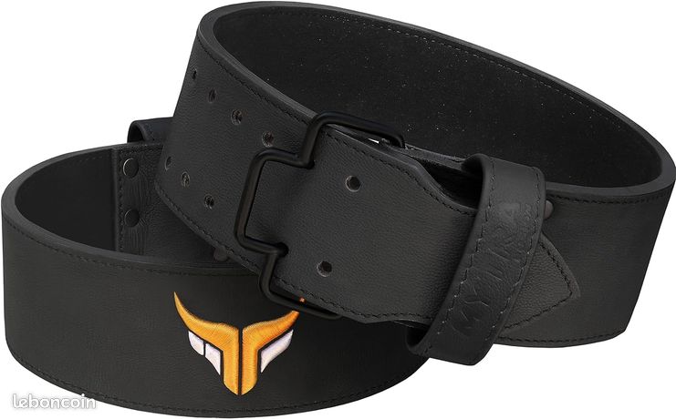 Ceinture En Cuir Noir Australien Arvust - Taille 28"-34" - Occasion