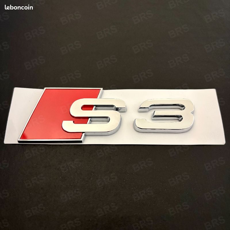 Badge Audi S3 8L 8P 8V A3 Chrome 10,5 X 3,7cm emblème Monogramme Neuf (image 1)