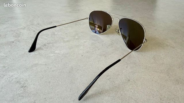 Lunettes de Soleil Ray-Ban Aviator Argent / Miroir - Avec Étui & Chiffon (image 7)