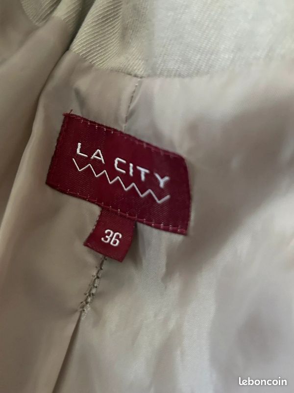 Trench coat la city beige ceinturé – Chic & intemporel taille 36 (image 5)