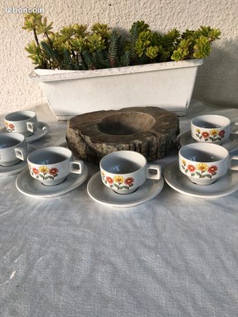 Lot De 4 Tasses à Café Bergères De France - Multicouleur - Fait Main