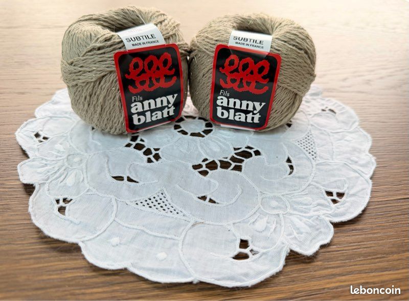Pelotes De Laine Anny Blatt Couleur Guimauve - Polyamide/coton - Neuf