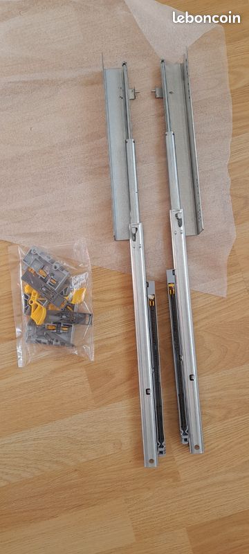 TOUCH Lot De 5 Paires De Glissières De Tiroir Encastrables, à