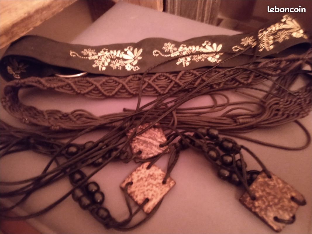 3 ceintures hippie vintage (image 1)