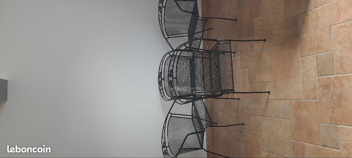 4 fauteuils en fer forgé (image 1)