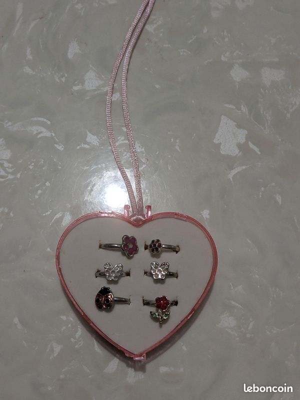 Lot De 2 Boîtes à Bijoux Anciennes En Forme De Cœur - Occasion
